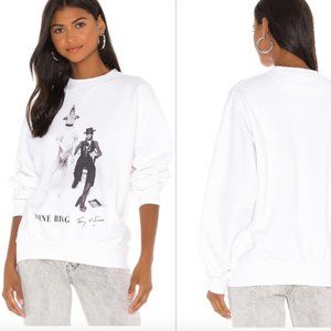 NWT Anine Bing Ramona Sweatshirt AB x TO B White